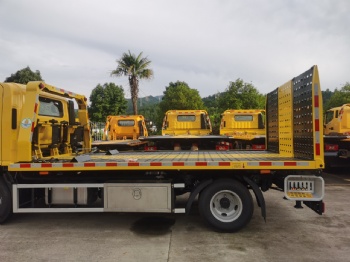 Aoling Suyun Euro IV 3600mm-Wheelbase Blue License Plate Flatbed Tow Truck